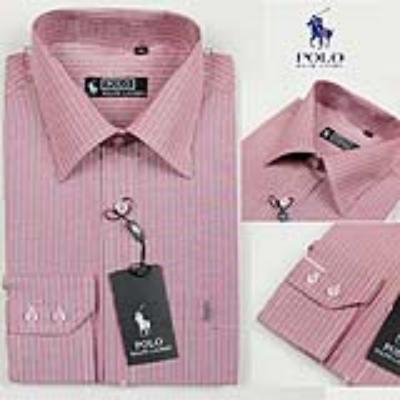 Ralph Lauren long sleeve dress shirt - light red/white strip No. 781